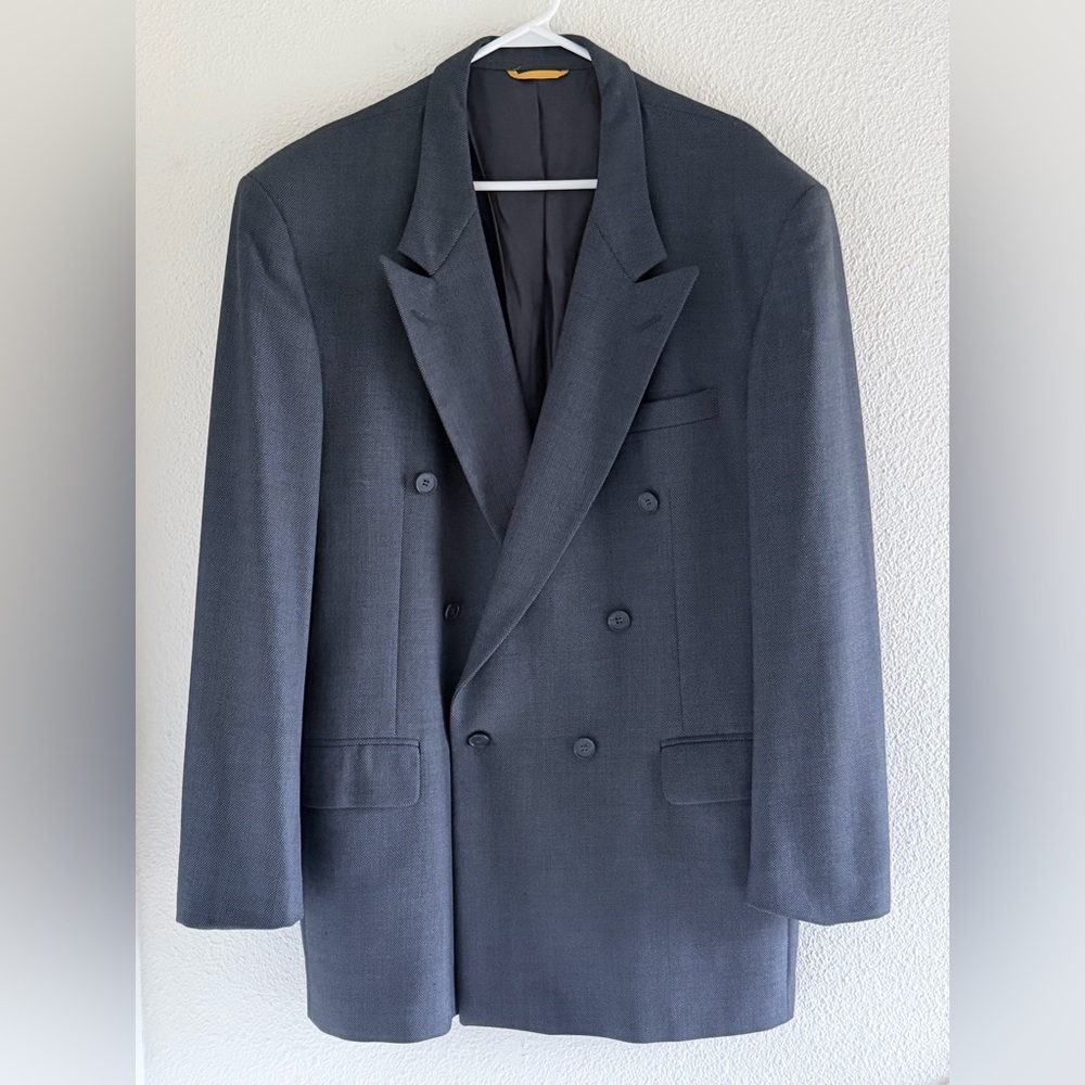 Kuppenheimer Premier Edition International Blazer 40R 100%‎ Wool Navy Blue